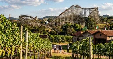 O pedacinho da Itália no Brasil ficou famoso por abrigar a maior montanha-russa de madeira da América Latina