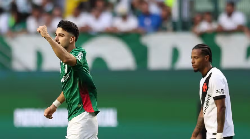 Vasco é goleado pelo Palmeiras e segue na zona de rebaixamento do Brasileirão