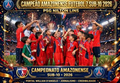 PSG Nilton Lins goleia Botafogo e é campeão amazonense de futebol 7 sub-10 invicto